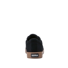 Supra Mens STACKS II VULC Black/Gum Low Top Shoes | CA-88619